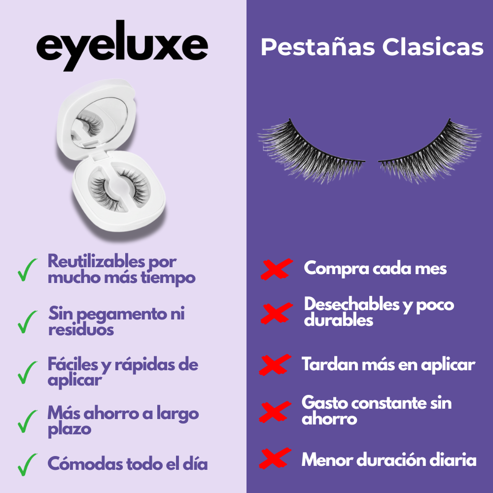 Pestañas Magnéticas Reutilizables - EyeLuxe